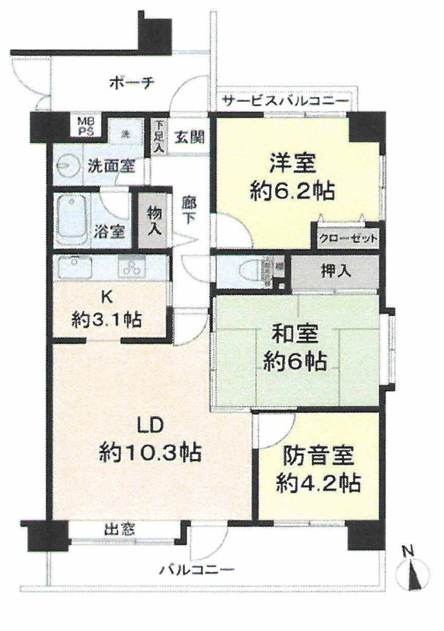 八王子駅 徒歩6分 構造:鉄骨鉄筋コンクリート造専有面積:65.1平米 ( 19.69坪 )