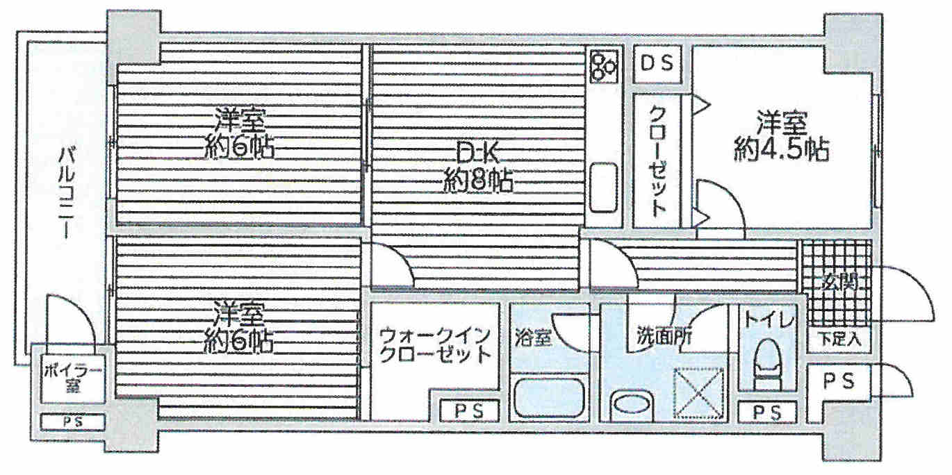八王子駅 徒歩8分 構造:鉄骨鉄筋コンクリート造専有面積:60.3平米 ( 18.24坪 )