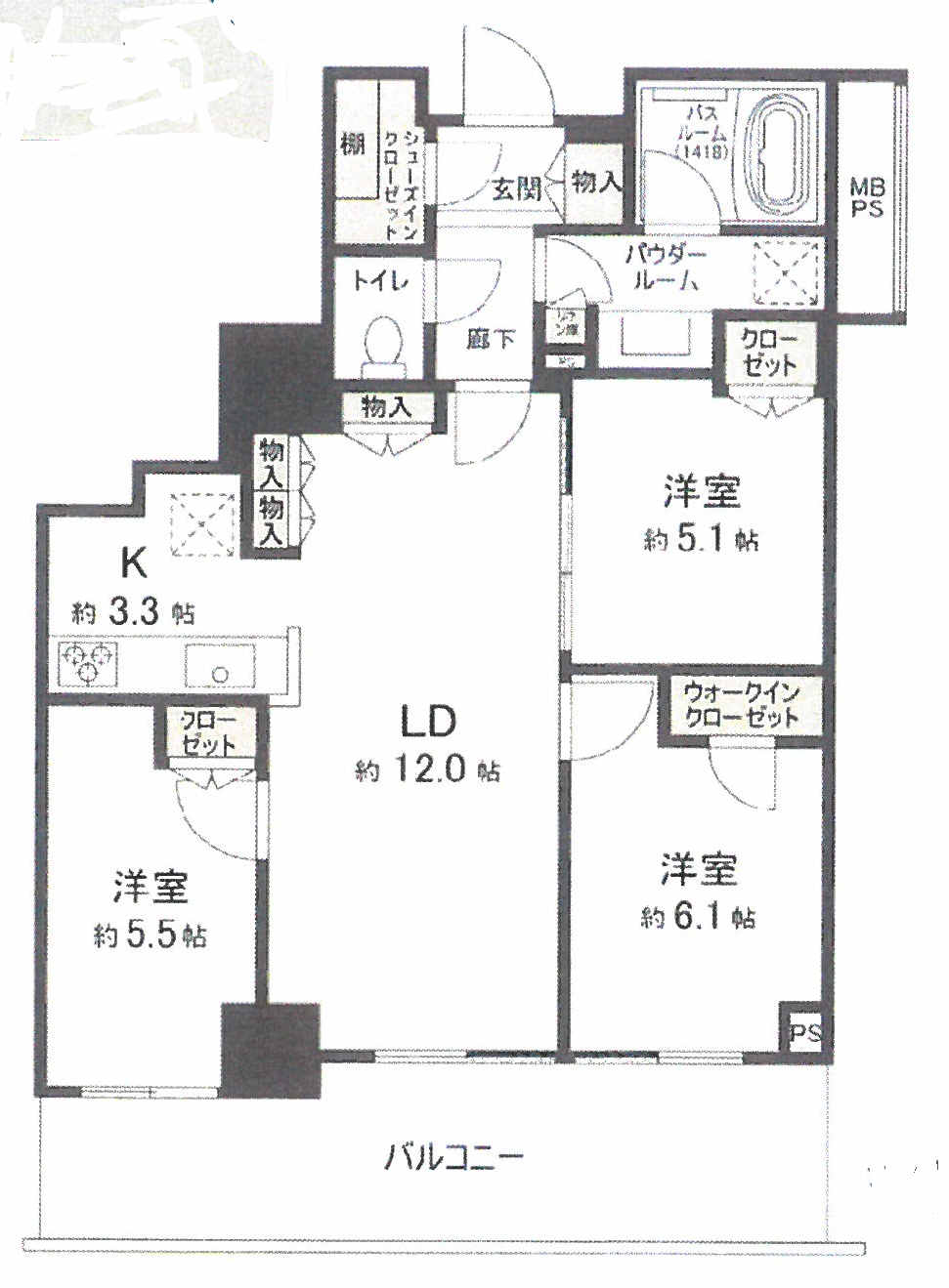八王子駅 徒歩1分 構造:鉄骨鉄筋コンクリート造専有面積:72.38平米 ( 21.89坪 )