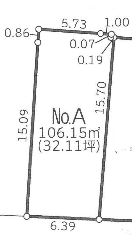 西八王子駅 徒歩20分 土地面積:106.15平米 ( 32.11坪 )